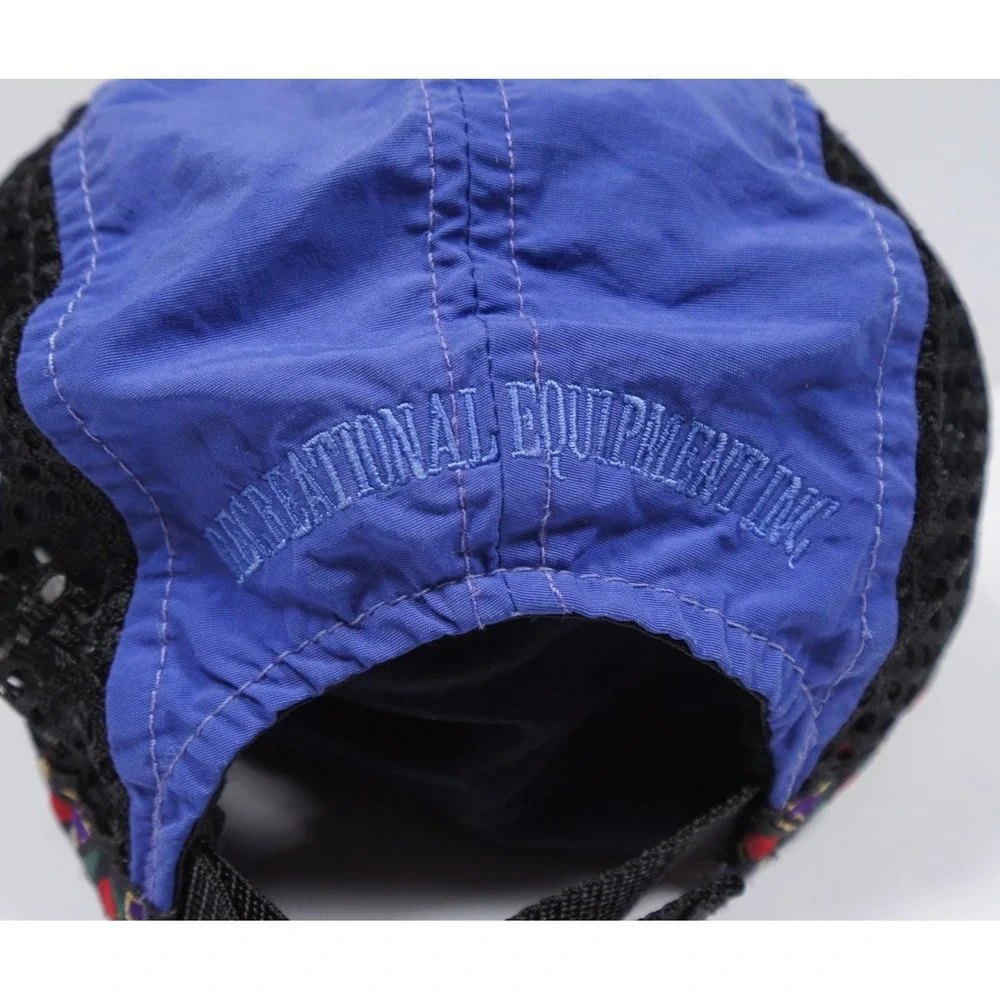 Vintage REI Hat Kids Purple Black Mesh Outdoors Made in USA OSFA
